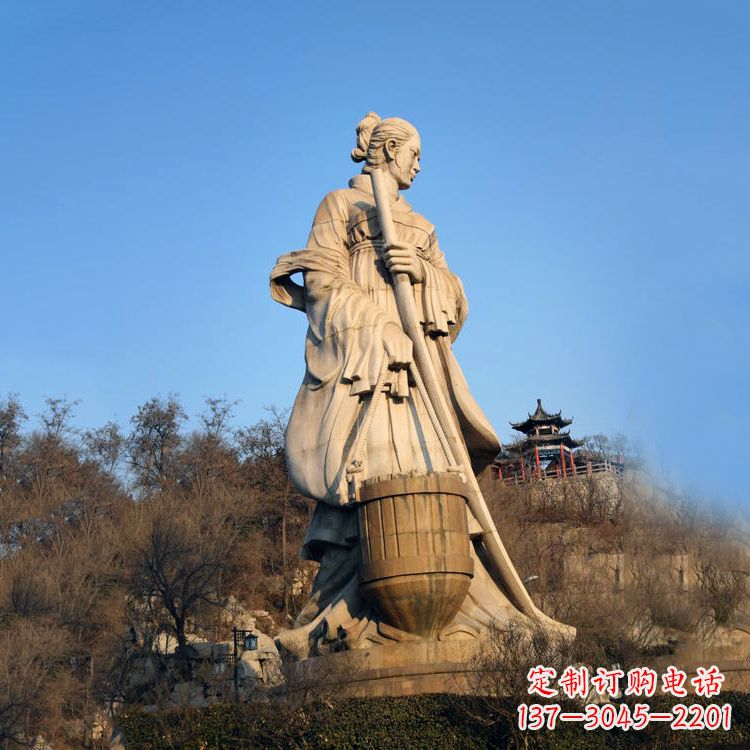 山东重温历史的美女雕塑