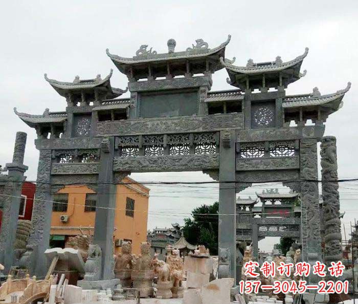 山东石雕牌坊,精致雕塑让你完美点缀