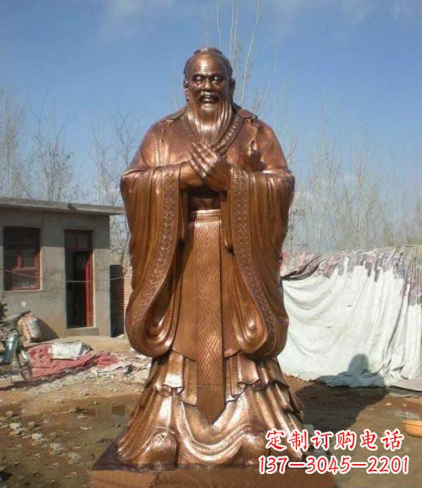 山东孔子古代名人铜雕