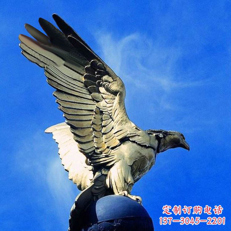 山东唯美老鹰玻璃钢仿铜雕塑玻璃钢雕塑以其简约…