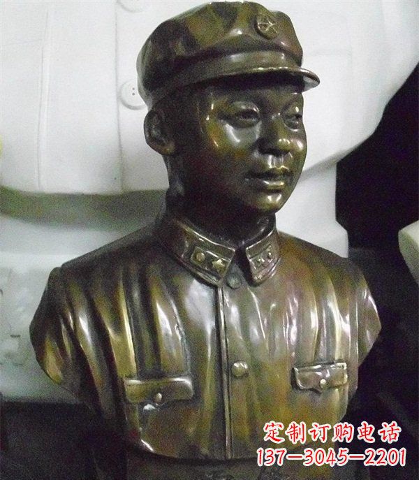 山东雷锋胸像校园玻璃钢雕塑