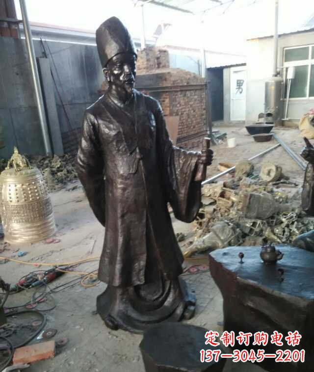 山东李时珍古代名医铜雕