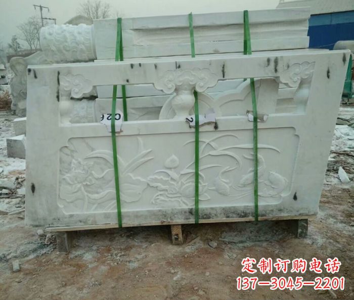 山东高端汉白玉栏板雕塑,精致装点你的空间