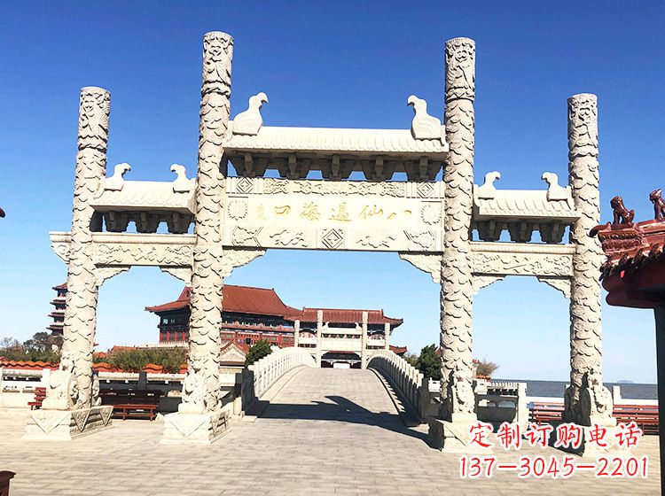山东临夏石雕牌坊—打造国风精美雕塑