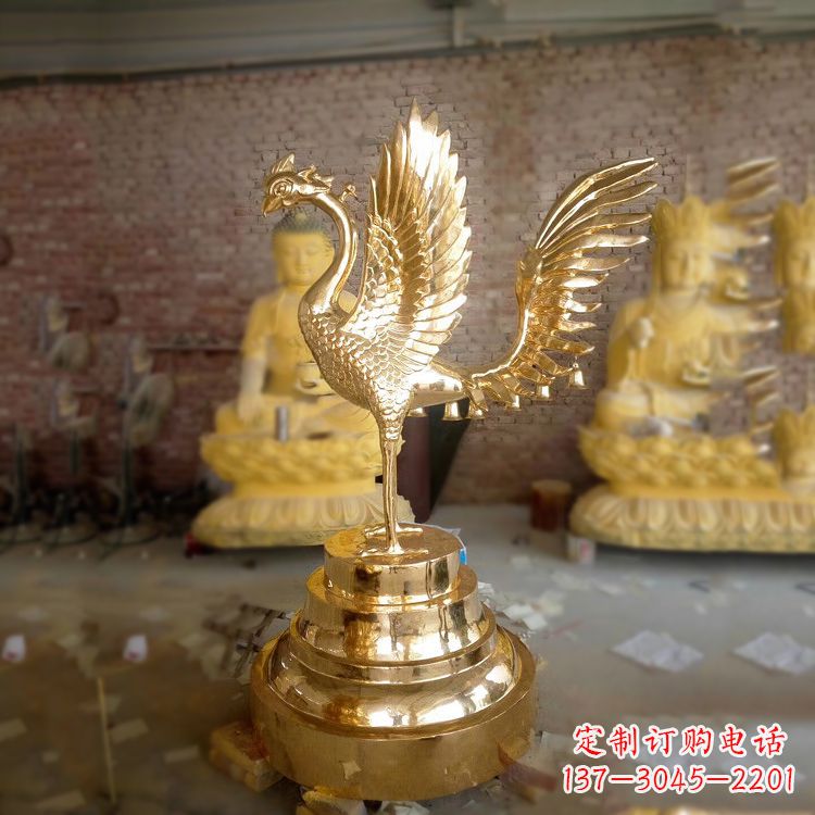 山东丰富神秘的朱雀铜雕摆件