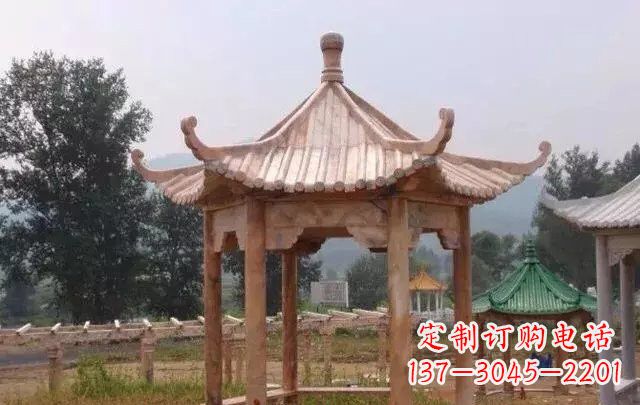 山东六角凉亭石雕
