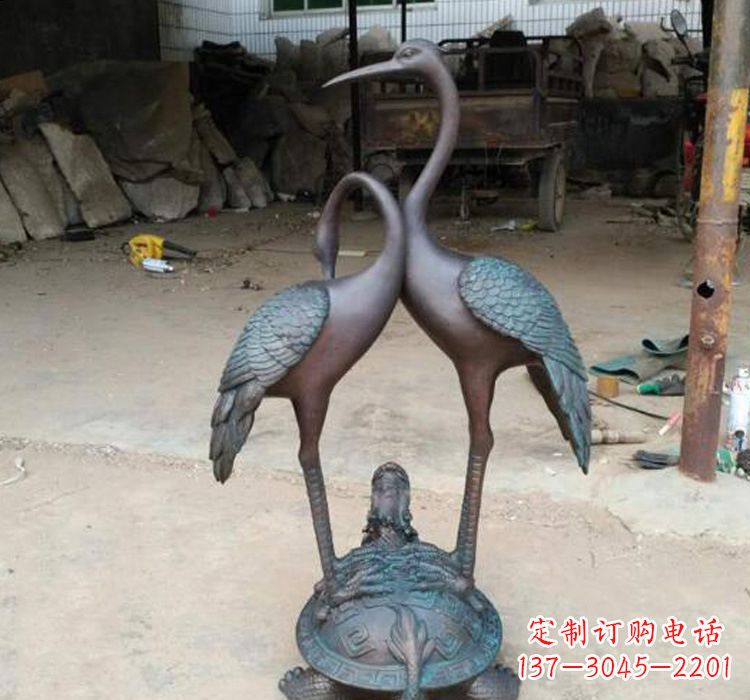 山东龙龟仙鹤铜雕——传承传统,增添福气