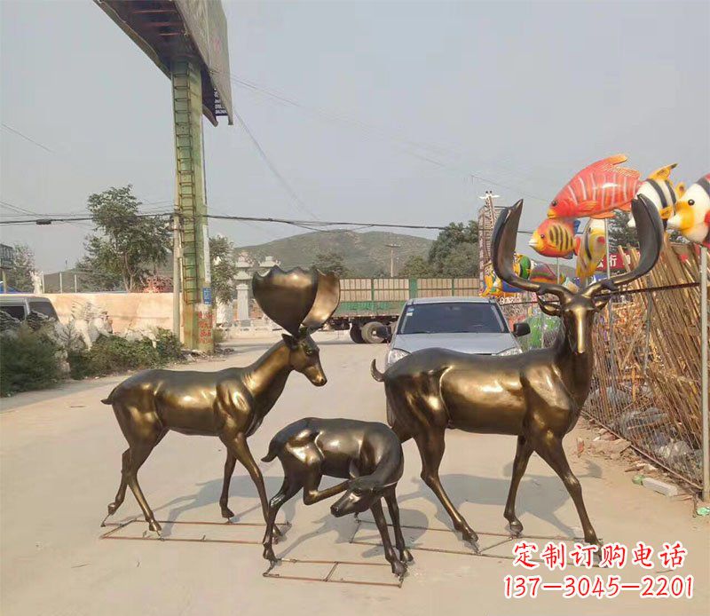 山东优雅古典风格的动物铜雕