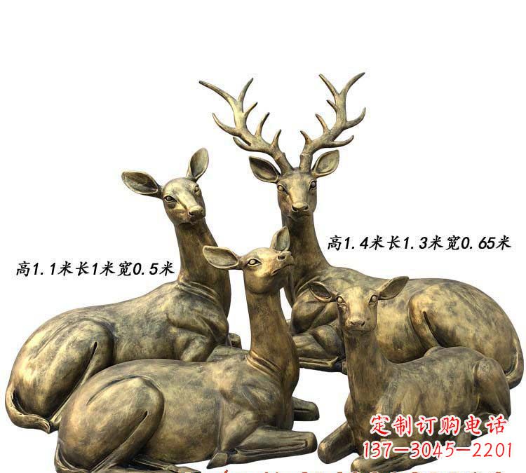 山东精致鹿群铜雕,雕刻出无可比拟的优雅