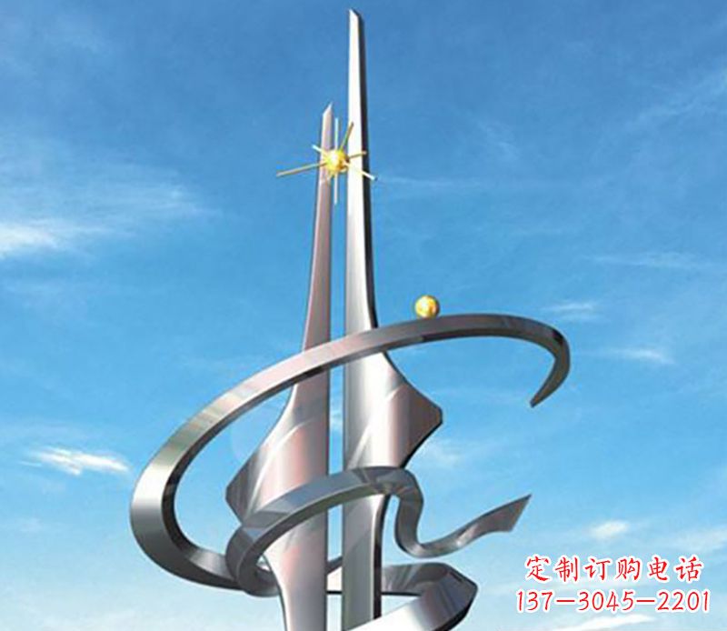 山东螺旋飘带广场雕塑