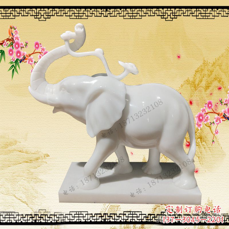 山东缕空石雕大象