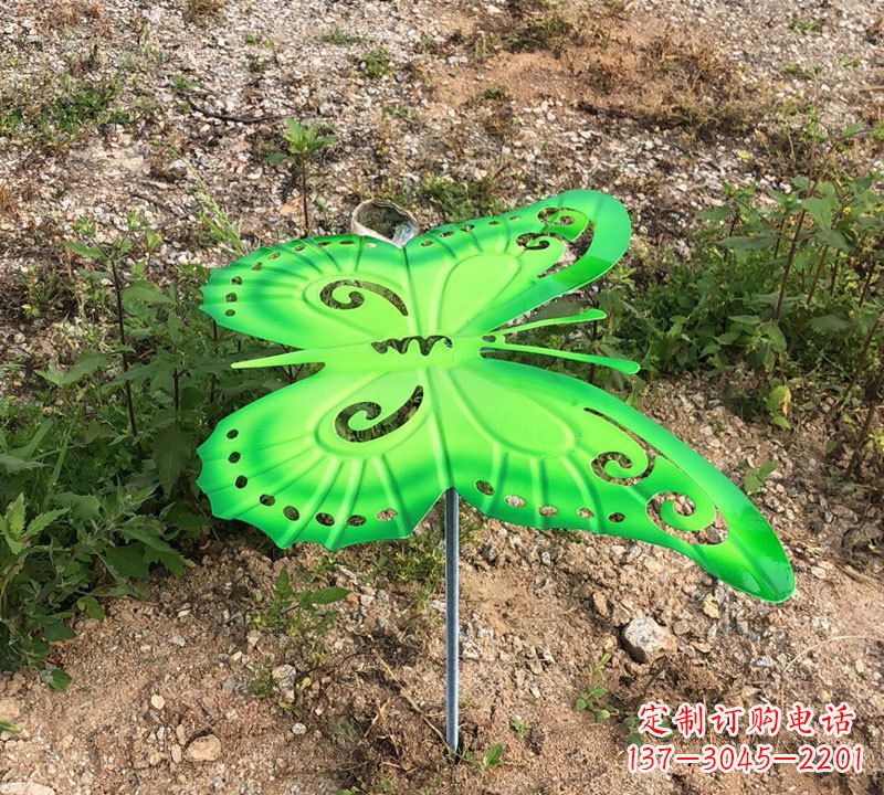山东绿色不锈钢蝴蝶雕塑