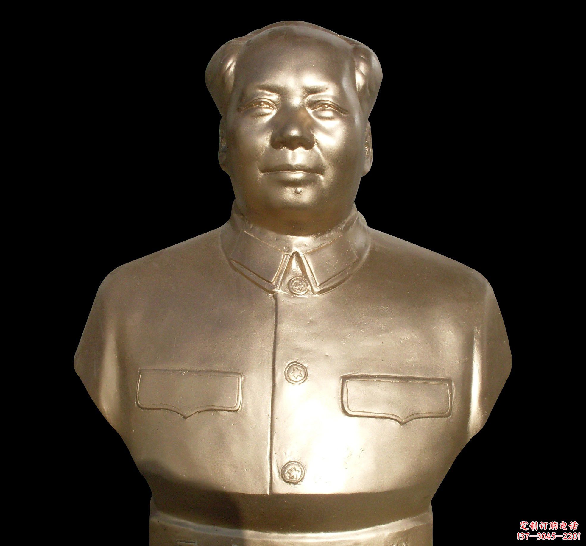 山东劳动精神永存——毛主席半身铜像