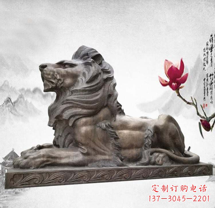 山东经典西洋欧式铜雕狮子