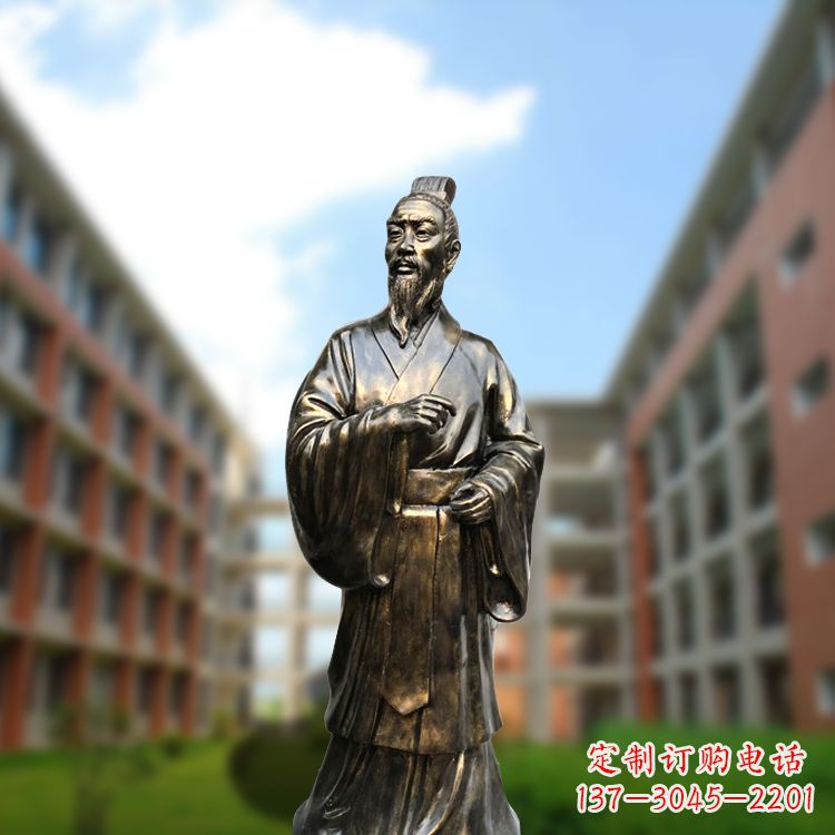 山东精美艺术，历久弥新的孟子玻璃钢仿铜雕像