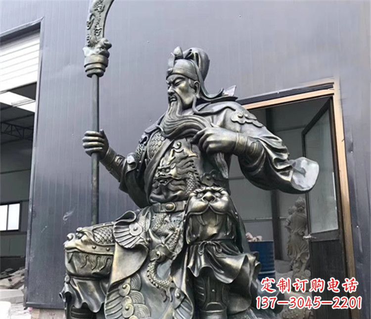 山东高雅典雅的关公铜雕