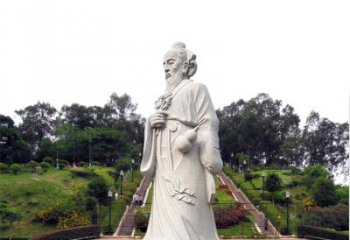 山东张仲景石雕雕塑，精工细作，传承古代文化