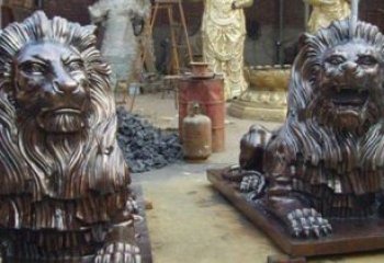 山东汇丰铜狮子雕塑，令人叹为观止