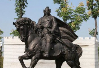 山东将军骑马古代人物铜雕