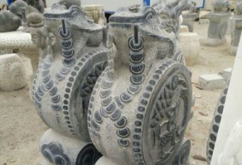 山东古韵深远，金蟾抱鼓石仿古门墩雕塑