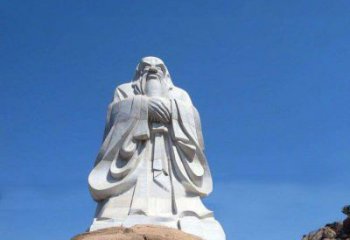 山东经典的老子雕像，手工制作的沉思之作