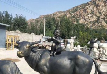 山东高端手工铜雕牧童骑黄牛