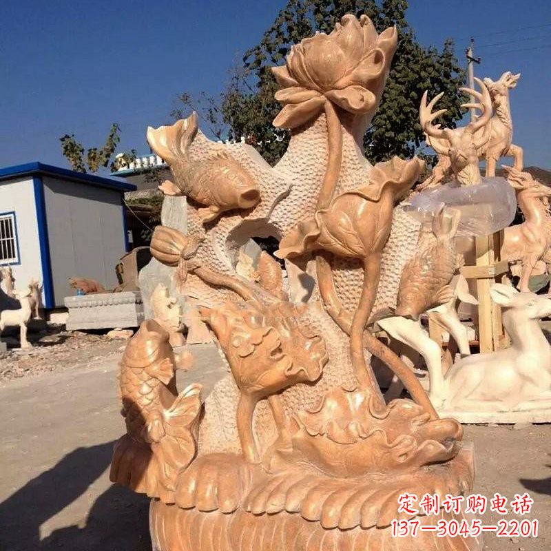 山东精美而独特的莲花石雕展现家居美学