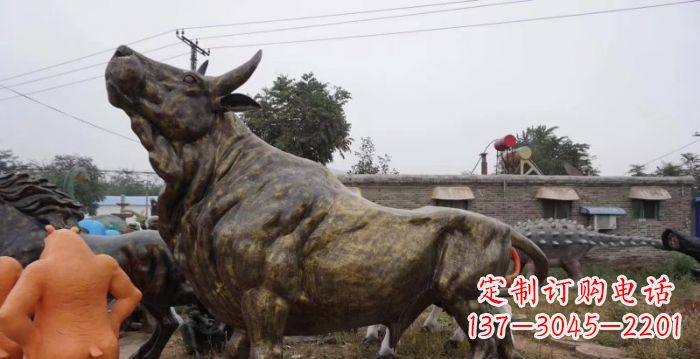 山东令人惊叹的牛铜雕塑