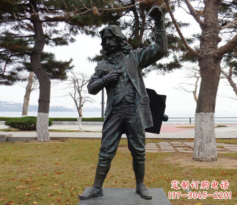 山东高品质牛顿人物铜雕