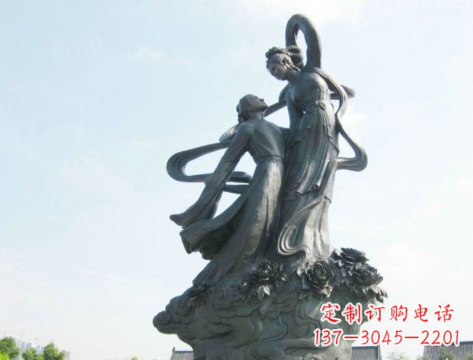 山东牛郎织女广场景观铜雕