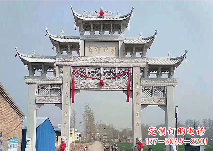 山东牌坊石雕龙