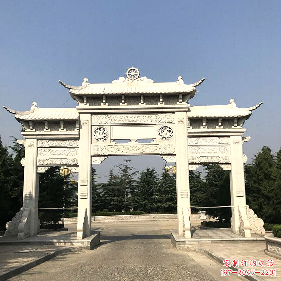 山东牌坊柱座石雕