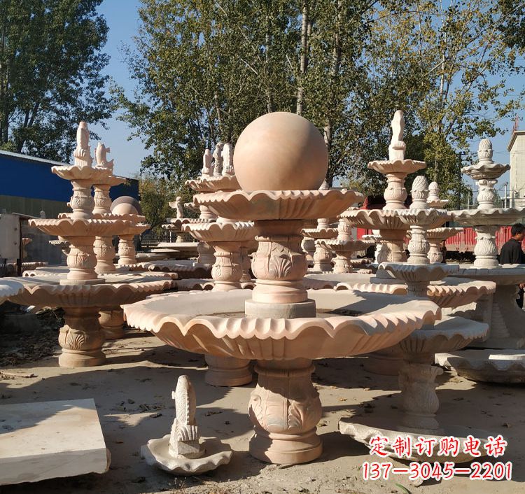 山东喷泉砂岩水景雕塑