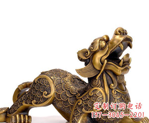 山东精美铜质貔貅神兽雕塑