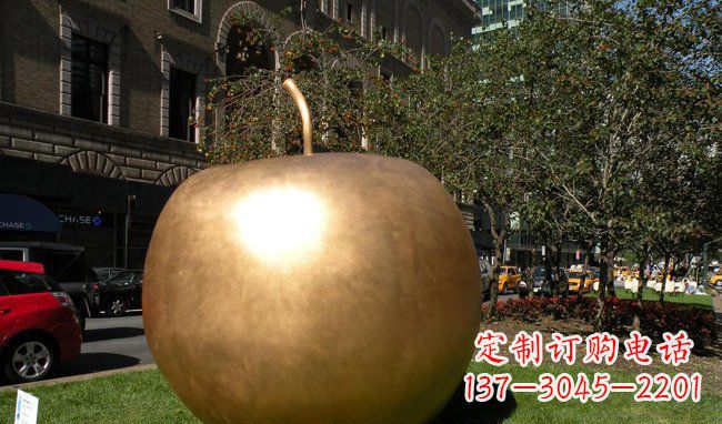 山东苹果城市景观铜雕,精致绝美!