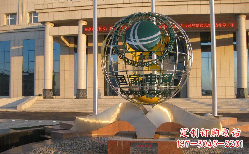 山东精工打造,全球通用的不锈钢地球雕塑