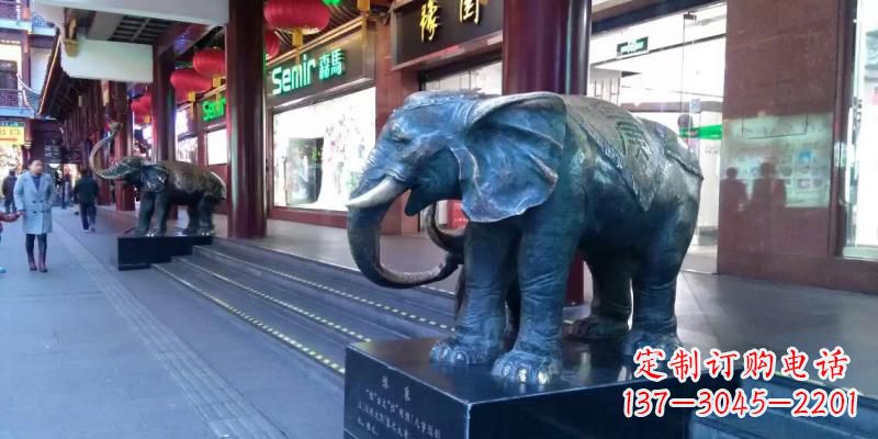 山东精美大象铜雕,传承古代工艺
