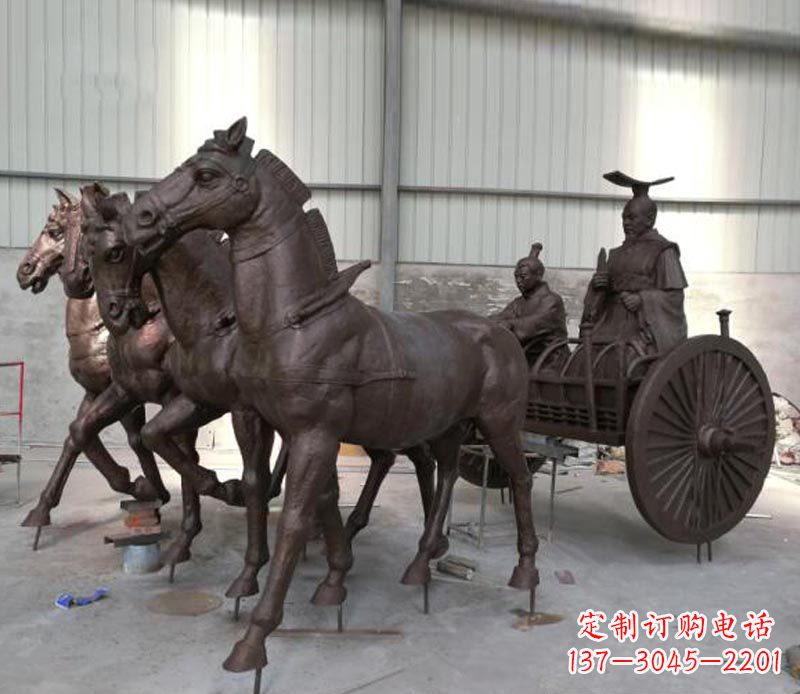 山东马车雕塑-传承秦朝历史文化