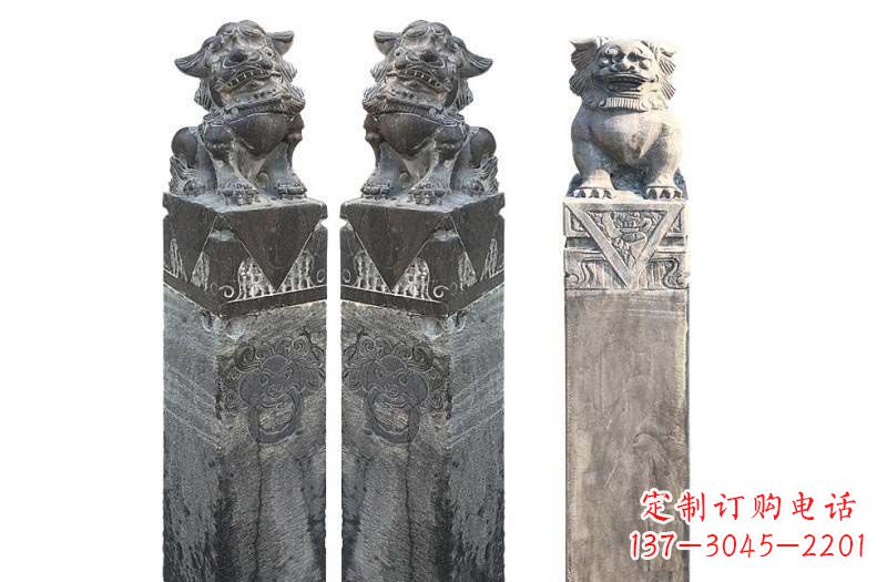 山东来自古代的精美狮子雕塑