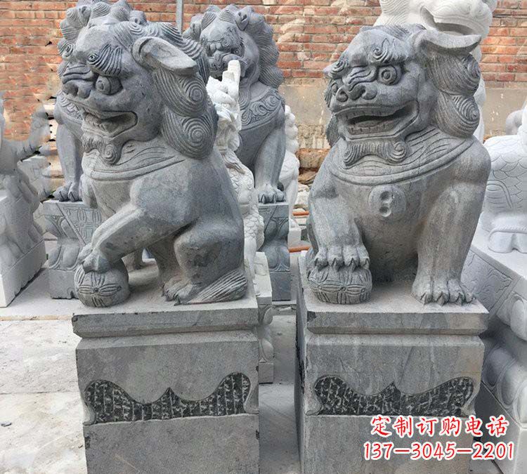 山东青石仿古狮子雕塑