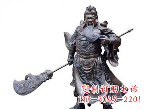 山东关羽青铜雕塑,传承历史的精神