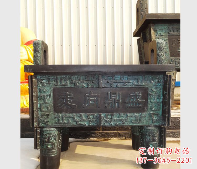 山东青铜香炉雕塑,传承中国文化