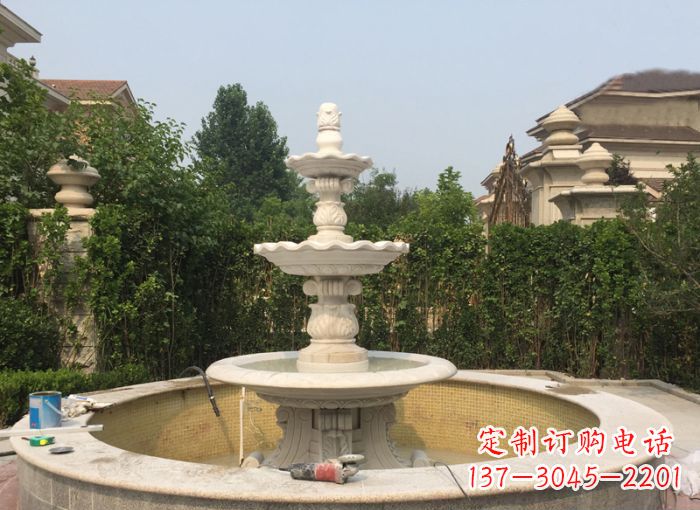 山东三层喷泉公园石雕--唤醒公园原始的气息
