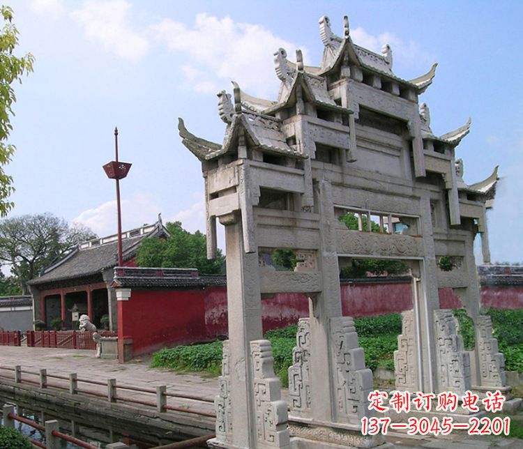 山东专业大型牌坊石雕制作