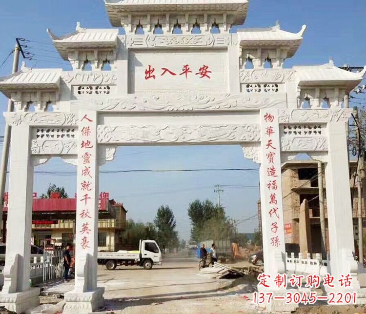 山东三门石牌坊石雕艺术