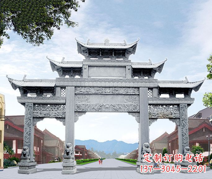 山东高品质牌坊石雕，为您量身定制