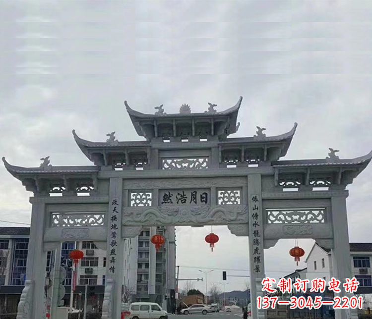 山东三门五楼石牌坊:精美石雕艺术