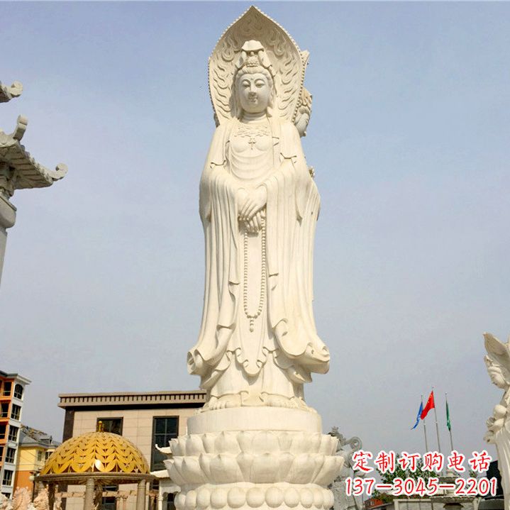 山东中领雕塑:观音三面佛像雕塑