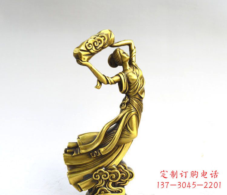 山东神话故事女娲补天人物铜雕
