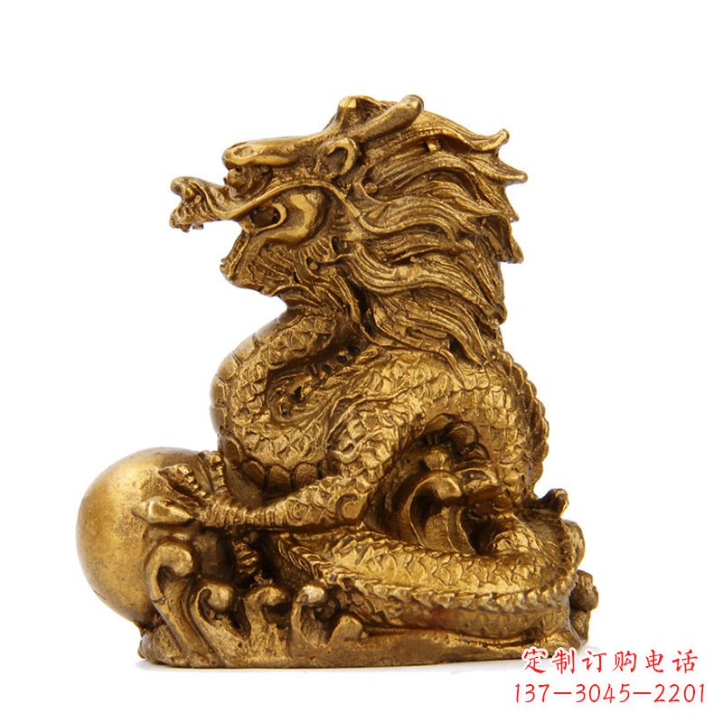 山东生肖龙-铸铜鎏金动物雕塑摆件